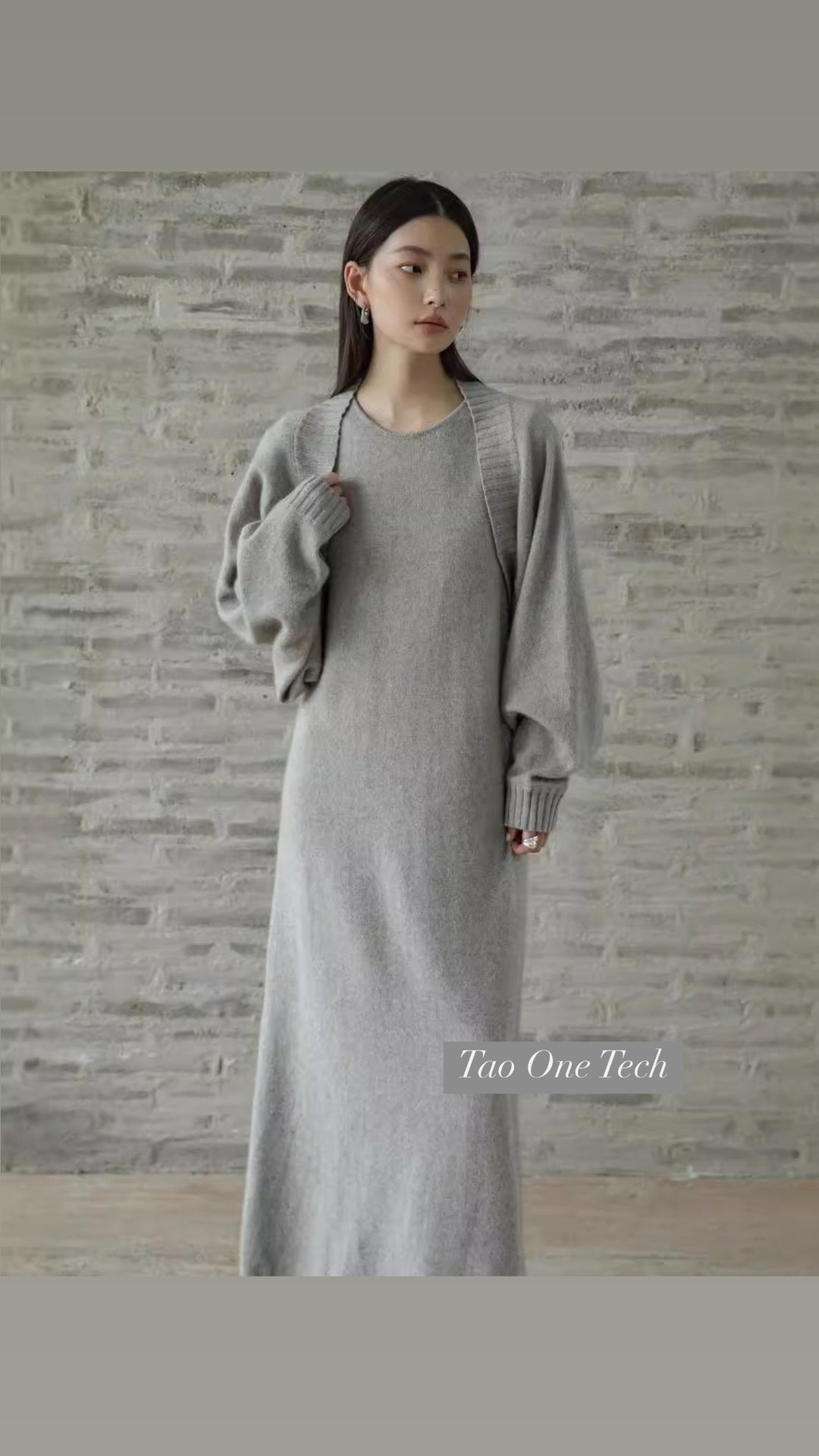 Tao One Tech™ • Zen Relaxed Wool Cardigan Jacket • Lantern Sleeves • Elegant Perfection • Sleeveless • Breathable • Cozy Warmth • High Quality Wool