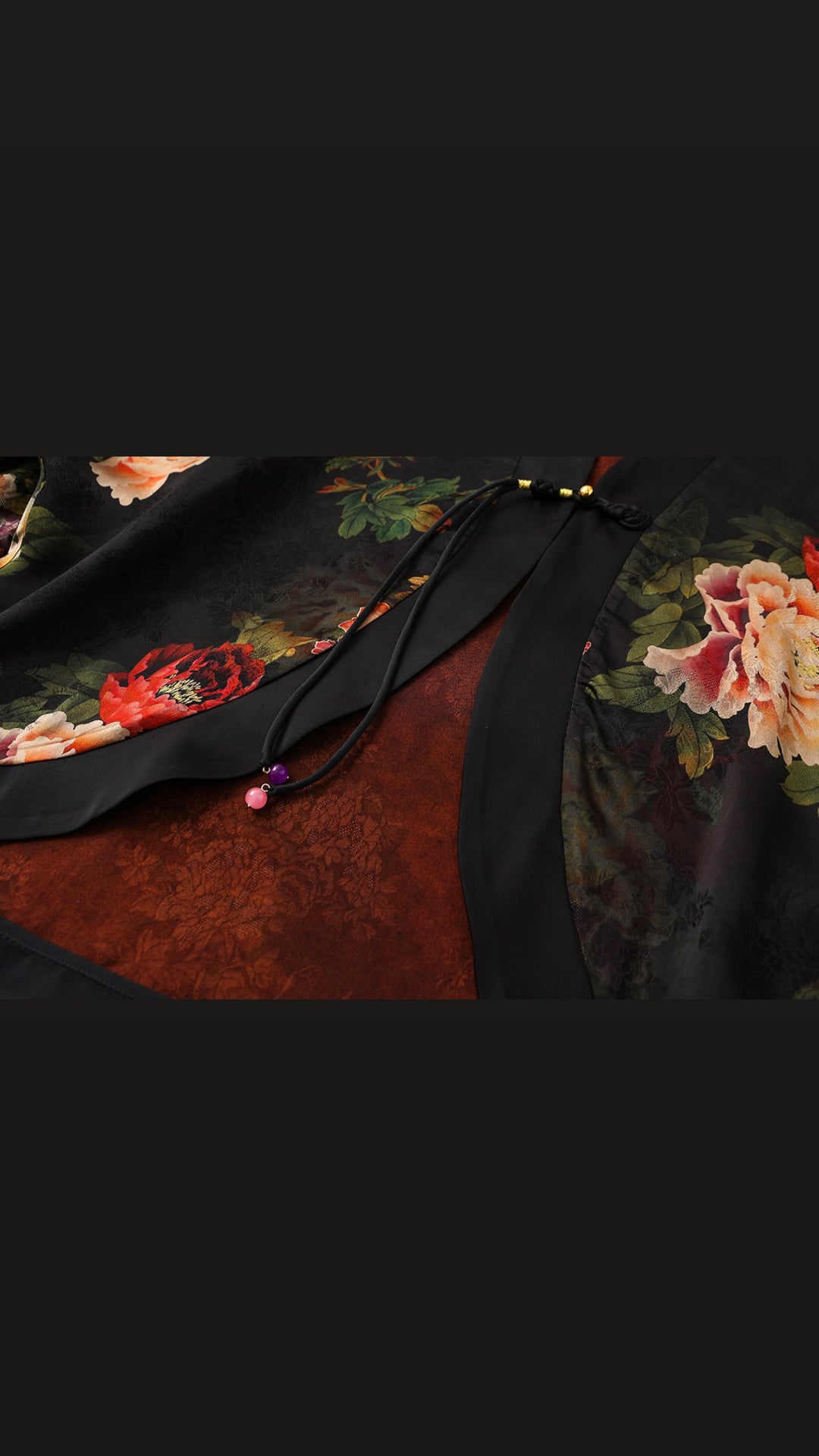 Tao One Tech™ • Zen Floral Kimono • Peony Jacquard Art • Silky • Flowy