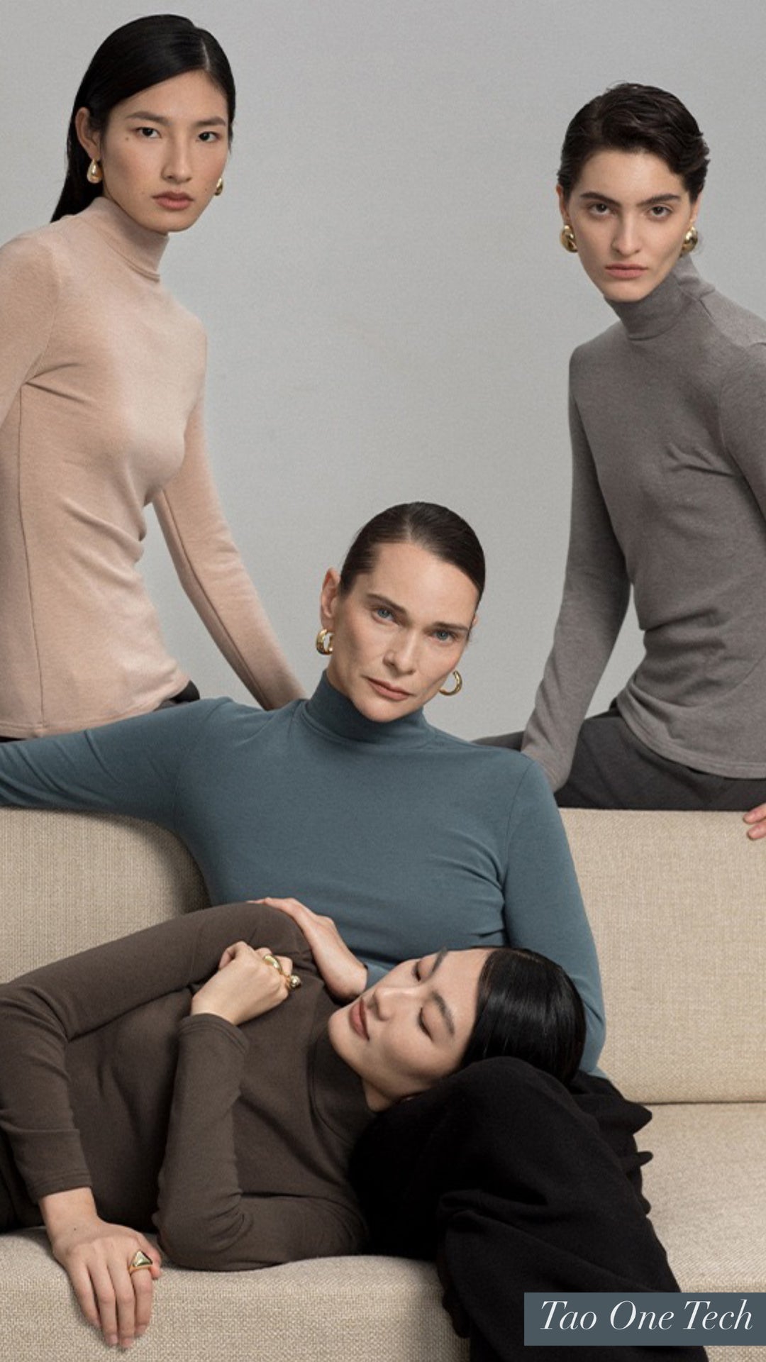 Tao One Tech™ • Zen Half Turtleneck Sweater • Soothing Washable Cotton Viscose Wool Knit • Breathable Thermal Qi Layering