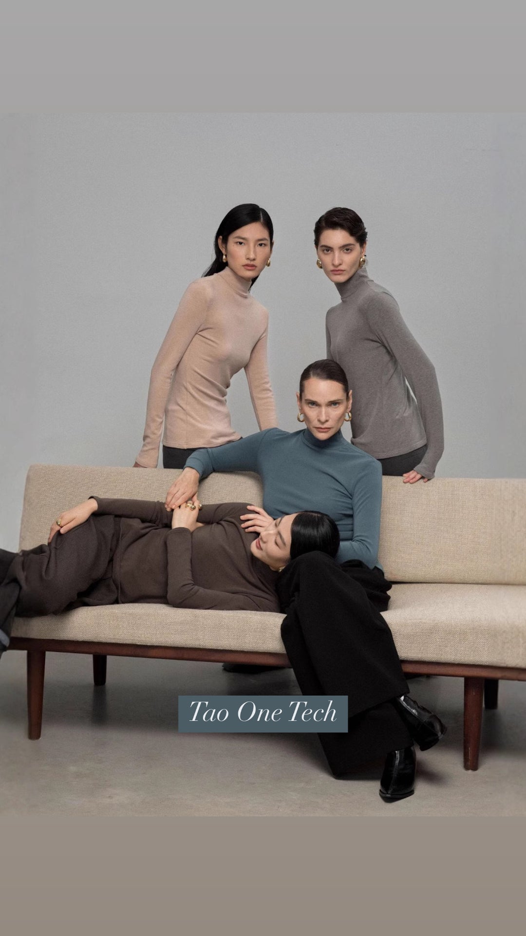 Tao One Tech™ • Zen Half Turtleneck Sweater • Soothing Washable Cotton Viscose Wool Knit • Breathable Thermal Qi Layering