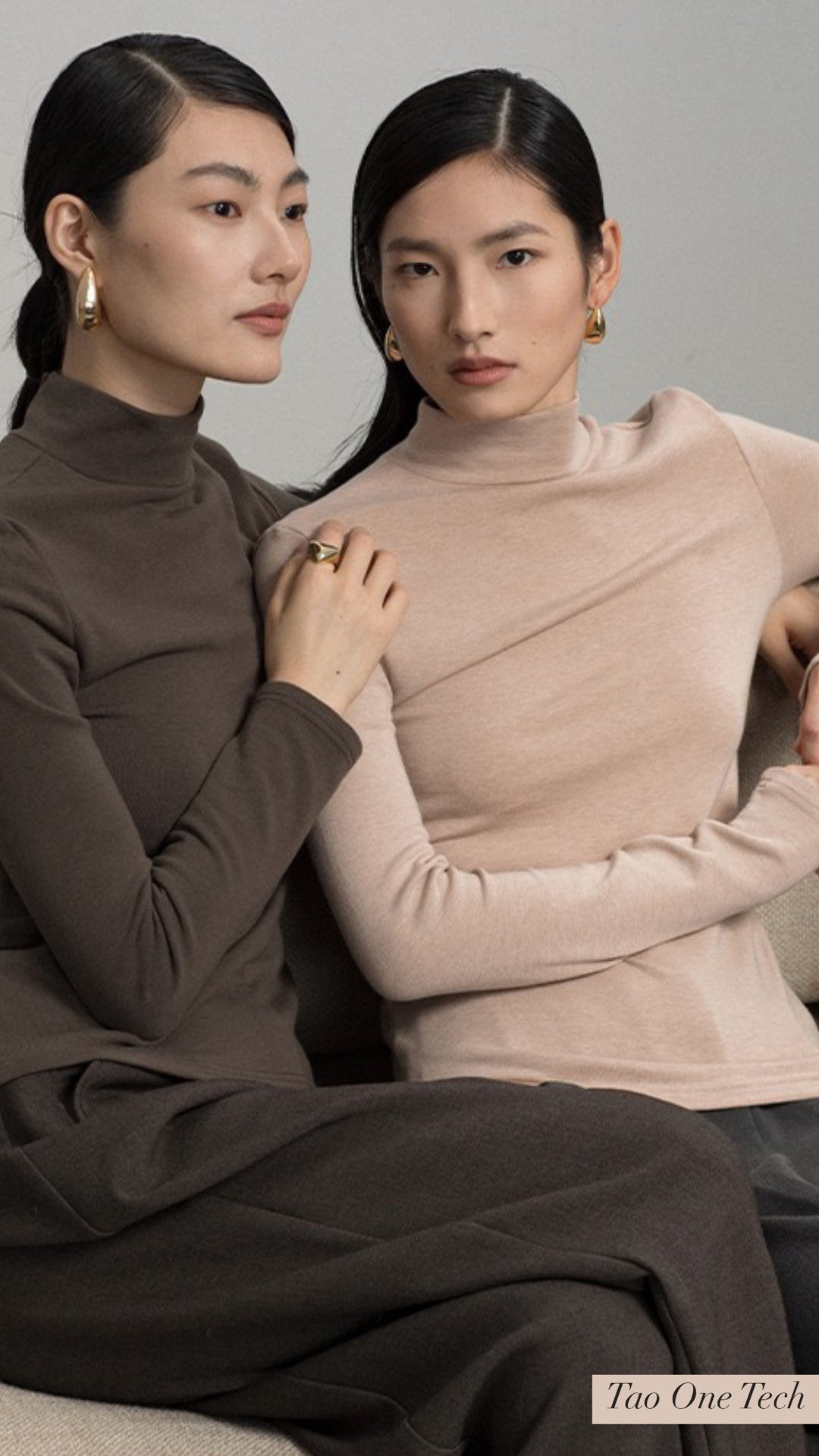 Tao One Tech™ • Zen Half Turtleneck Sweater • Soothing Washable Cotton Viscose Wool Knit • Breathable Thermal Qi Layering