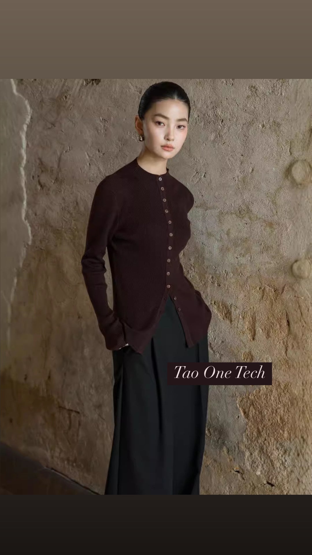 Tao One Tech™ • Zen Elegant Button-Up Sweater Cardigan • Breathable • Non-Itchy • Washable Wool Acrylic Blend