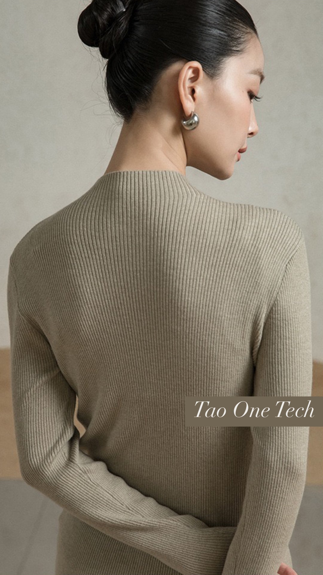 Tao One Tech™ • Zen Elegant Button-Up Sweater Cardigan • Breathable • Non-Itchy • Washable Wool Acrylic Blend