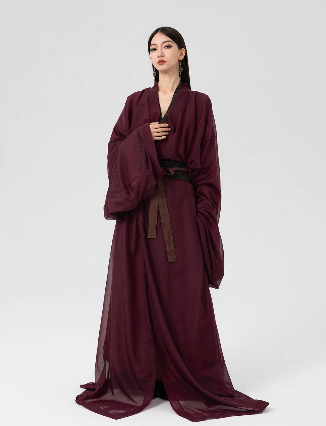 Tao One Tech™ • Long Zen Kimono Robe Jacket • Warring States Robe • Flowy Water Sleeves • Silky, Warm, Breathable • Limited Edition