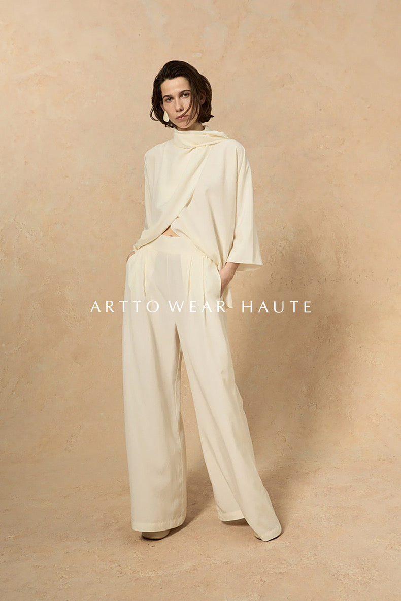 Tao One Tech™ Flowy Fairy Pants • Mulberry Silk • 6A Grade • Pre-Order • Art Haute Couture • Limited Edition