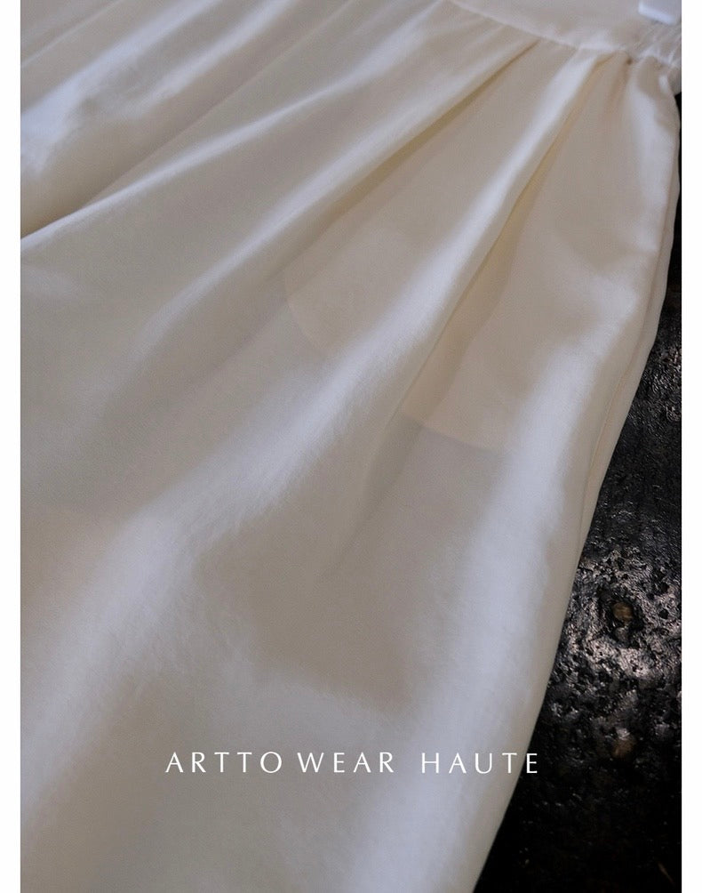 Tao One Tech™ Flowy Fairy Pants • Mulberry Silk • 6A Grade • Pre-Order • Art Haute Couture • Limited Edition