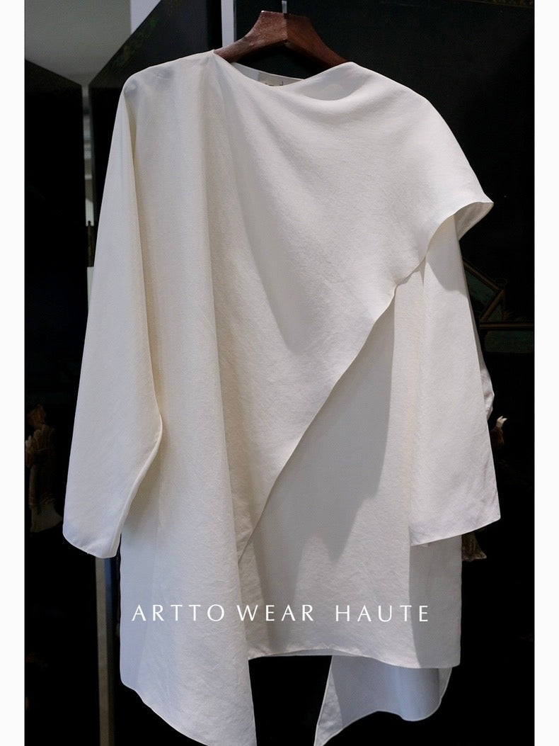 Tao One Tech™ Flowy Fairy Shirt • Mulberry Silk • 6A Grade • Pre-Order • Art Haute Couture • Limited Edition