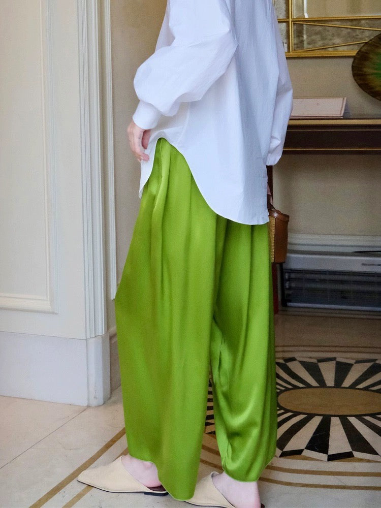 Tao One Tech™ Jade Flow Pants • Mulberry Silk • 6A Grade • Pre-Order • Art Haute Couture • Limited Edition