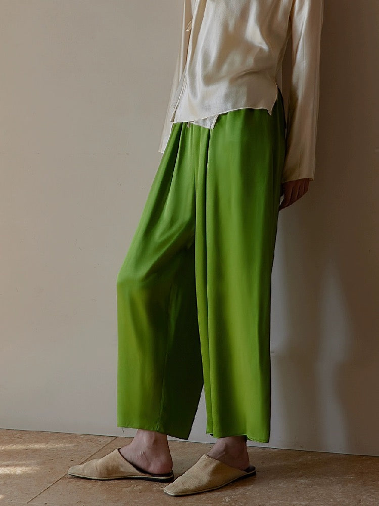 Tao One Tech™ Jade Flow Pants • Mulberry Silk • 6A Grade • Pre-Order • Art Haute Couture • Limited Edition