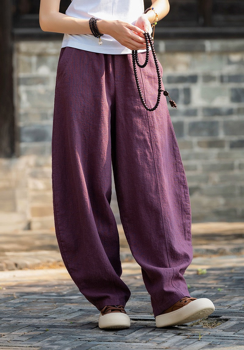 Tao One Tech™ • Zen Knickerbocker Pants • Straight Leg • Center Design • Gongfu Pants • Tech Pockets • Ramie Cotton • Gender Neutral