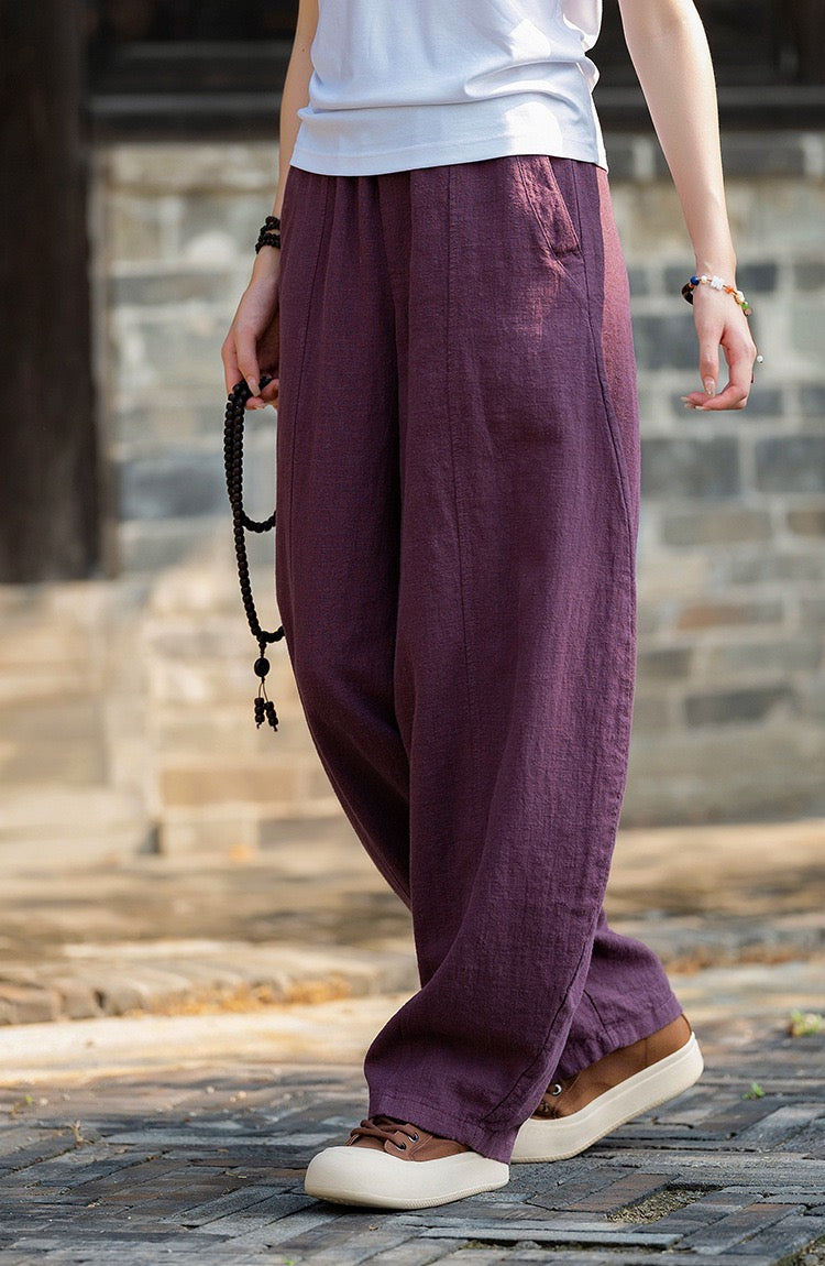 Tao One Tech™ • Zen Knickerbocker Pants • Straight Leg • Center Design • Gongfu Pants • Tech Pockets • Ramie Cotton • Gender Neutral