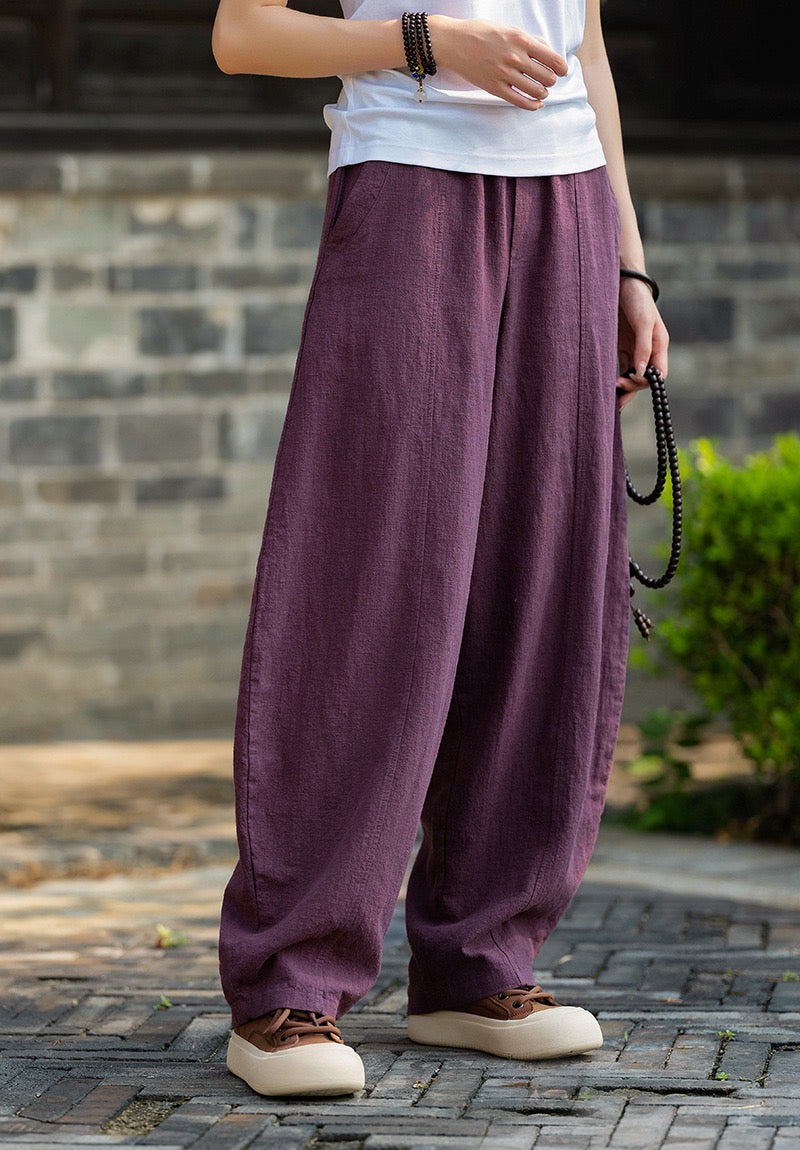 Tao One Tech™ • Zen Knickerbocker Pants • Straight Leg • Center Design • Gongfu Pants • Tech Pockets • Ramie Cotton • Gender Neutral