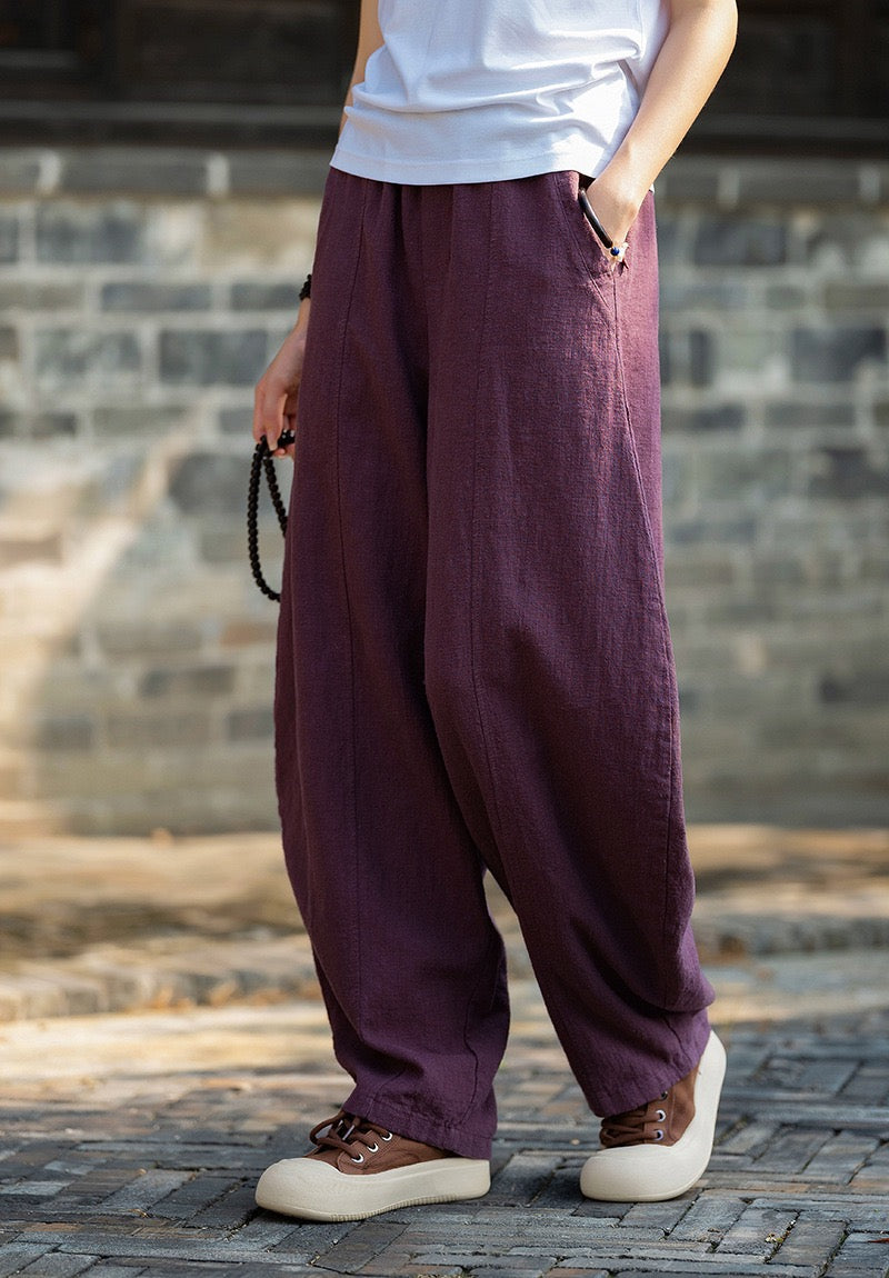 Tao One Tech™ • Zen Knickerbocker Pants • Straight Leg • Center Design • Gongfu Pants • Tech Pockets • Ramie Cotton • Gender Neutral