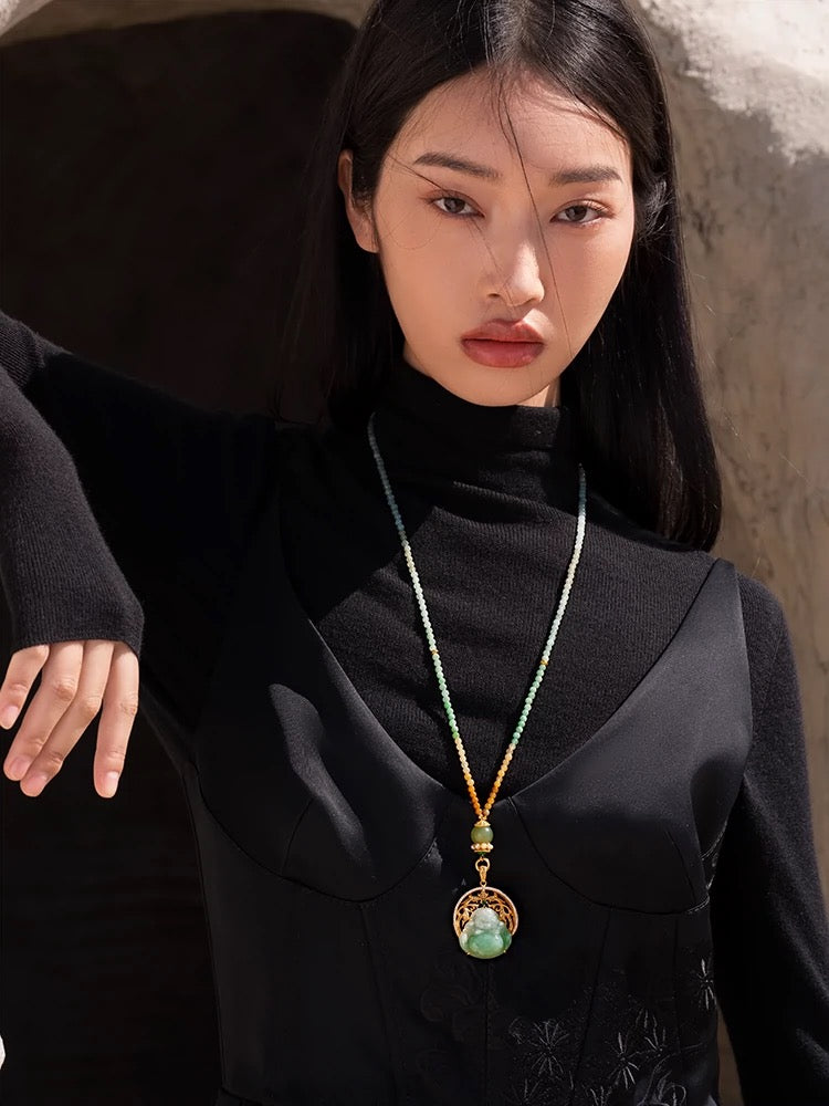 Tao One Tech™ • Jade Buddha Necklace • High Frequency