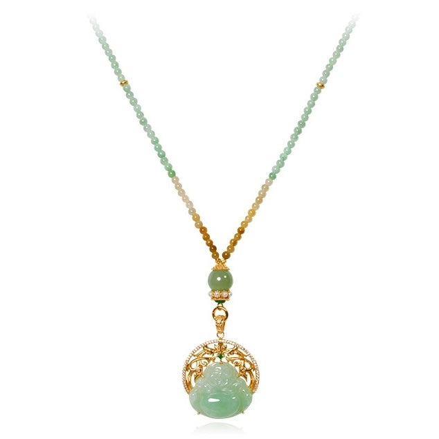 Tao One Tech™ • Jade Buddha Necklace • High Frequency