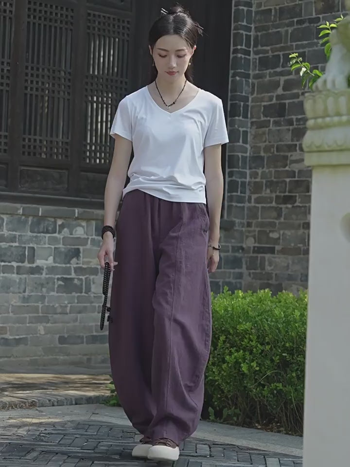 Tao One Tech™ • Zen Knickerbocker Pants • Straight Leg • Center Design • Gongfu Pants • Tech Pockets • Ramie Cotton • Gender Neutral